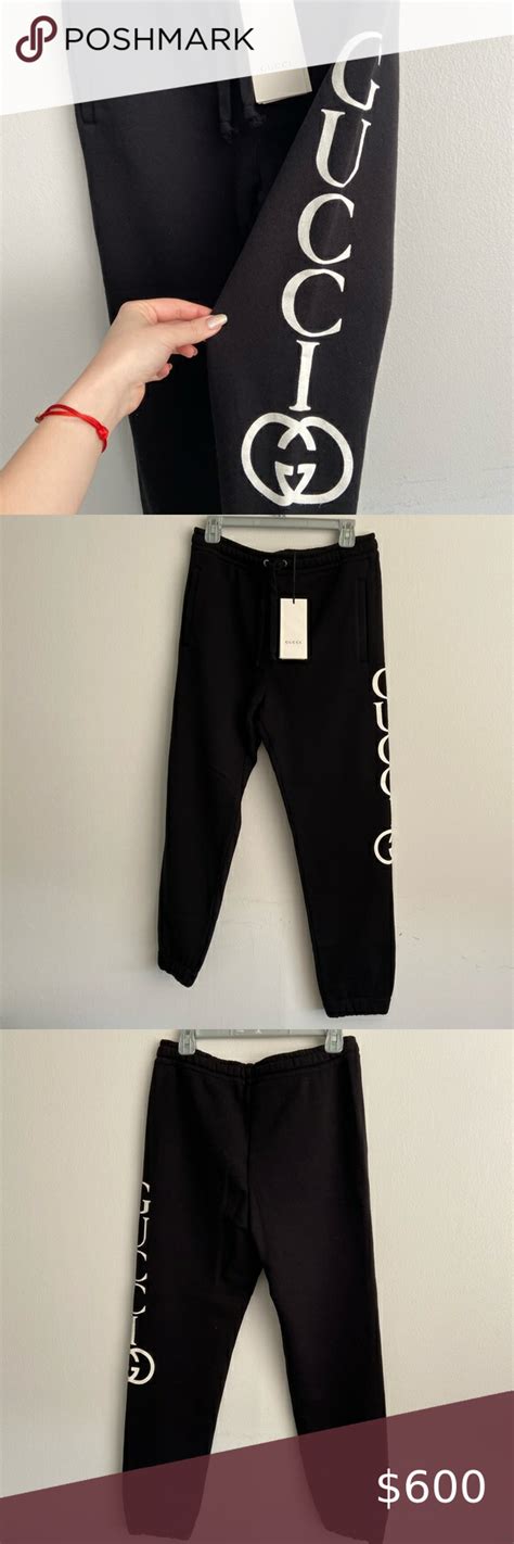 black and white gucci sweatpants